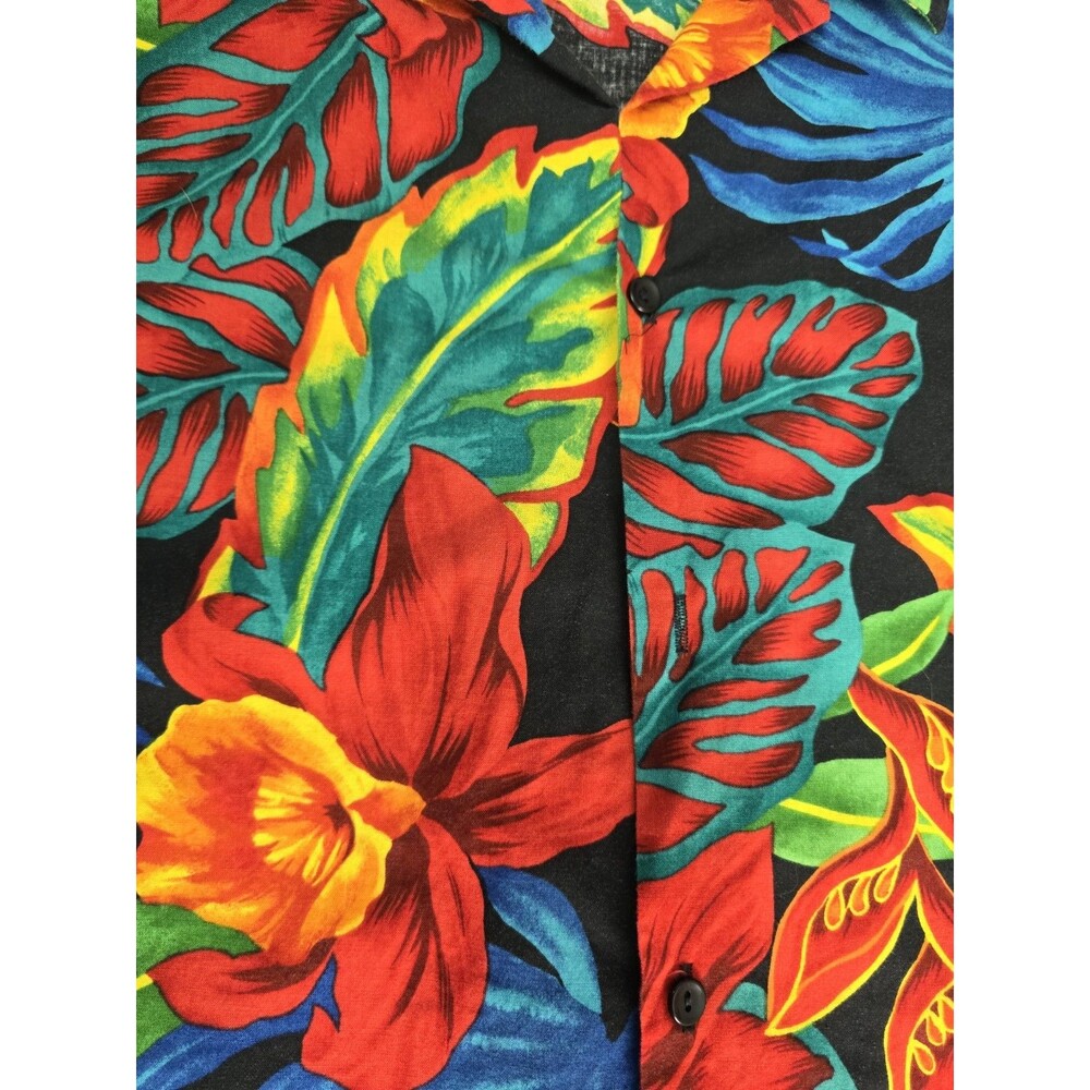 The Hawaiian Original Hilo Hattie 3XL Men Short Sleeve Cotton Shirt Vibrant READ - Picture 7 of 11